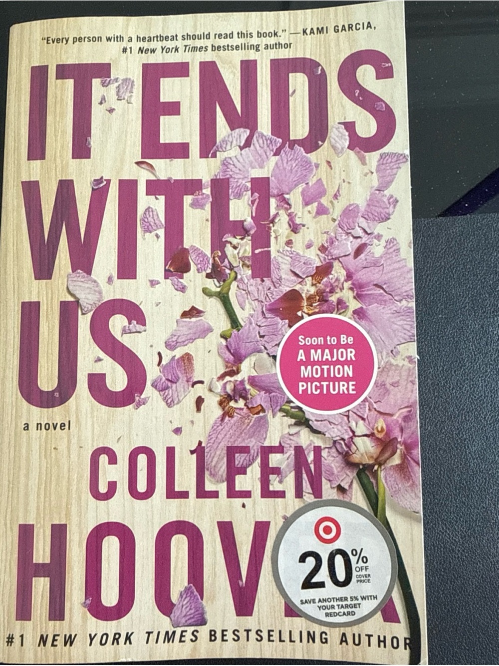 "It Ends With Us" Paperback - Pink Floral Cover